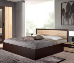 ⁦غرفة نوم Bedroom -19 مكونة من 4 قطع - سرير خشب + دولاب + 2 كمود⁩ - الصورة ⁦2⁩