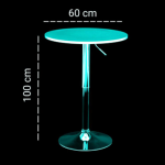 ⁦ترابيزة طعام / كافيتريا بار  -  D-Table 60 cm - تستند على هيدروليك⁩ - الصورة ⁦2⁩
