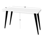 ⁦ترابيزة طعام / كافيتريا -  D-Table 120 * 70 cm - تستند على 4 أرجل خشب زان - بدون الكراسي⁩ - الصورة ⁦8⁩