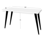 ⁦ترابيزة طعام / كافيتريا -  D-Table 140 * 80 cm - تستند على 4 أرجل خشب زان - بدون الكراسي⁩ - الصورة ⁦8⁩