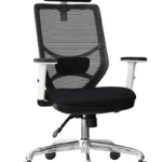 كرسى مدير ظهر عالي شبك - موديل DW 409 A - White - يدات متحركة - فريم ابيض - نجمة معدن