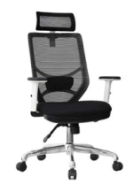 كرسى مدير ظهر عالي شبك - موديل DW 409 A - White - يدات متحركة - فريم ابيض - نجمة معدن
