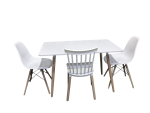 ⁦ترابيزة طعام / كافيتريا -  D-Table 140 * 80 cm - تستند على 4 أرجل خشب زان - بدون الكراسي⁩ - الصورة ⁦6⁩