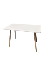 ⁦ترابيزة طعام / كافيتريا -  D-Table 140 * 80 cm - تستند على 4 أرجل خشب زان - بدون الكراسي⁩ - الصورة ⁦2⁩