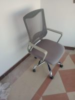 ⁦كرسى موظف شبك - DW 611 B Grey - يدات ثابتة - نجمة معدن⁩ - الصورة ⁦4⁩