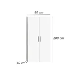 ⁦غرفة نوم Bedroom -12 مكونة من 3 قطع - سرير خشب + دولاب + كمود⁩ - الصورة ⁦3⁩