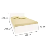 ⁦غرفة نوم Bedroom -12 مكونة من 3 قطع - سرير خشب + دولاب + كمود⁩ - الصورة ⁦2⁩