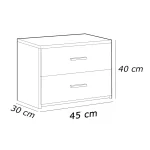⁦غرفة نوم Bedroom -12 مكونة من 3 قطع - سرير خشب + دولاب + كمود⁩ - الصورة ⁦5⁩