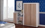 ⁦غرفة نوم Bedroom -20 مكونة من 4 قطع - سرير خشب + دولاب + وحدة ارفف + مكتب⁩ - الصورة ⁦3⁩