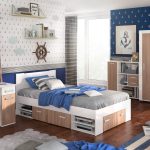 غرفة نوم Bedroom -20 مكونة من 4 قطع - سرير خشب + دولاب + وحدة ارفف + مكتب