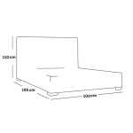 ⁦غرفة نوم Bedroom -16 مكونة من 5 قطع - سرير خشب + دولاب + 2 كمود + تسريحة⁩ - الصورة ⁦2⁩