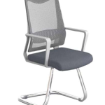 كرسى انتظار تنجيد شبك - DW 611 C Grey - يدات ثابتة - فريم رمادي - يستند على قاعدة حرف C