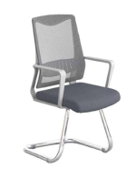 كرسى انتظار تنجيد شبك - DW 611 C Grey - يدات ثابتة - فريم رمادي - يستند على قاعدة حرف C