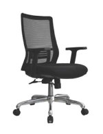 كرسى ظهر وسط شبك موديل DW 803 B - Black - يدات متحركة - نجمة معدن