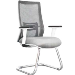 كرسى انتظار تنجيد شبك DW 803 C - White - يدات متحركة - يستند على قاعدة حرف C