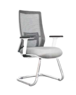 كرسى انتظار تنجيد شبك DW 803 C - White - يدات متحركة - يستند على قاعدة حرف C