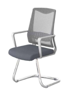 ⁦كرسى انتظار تنجيد شبك - DW 611 C Grey - يدات ثابتة - فريم رمادي - يستند على قاعدة حرف C⁩ - الصورة ⁦2⁩