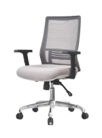 ⁦كرسى ظهر وسط شبك - DW 803 B - White - يدات متحركة - فريم ابيض - نجمة معدن⁩ - الصورة ⁦2⁩