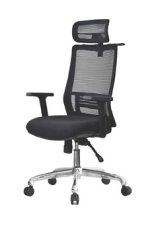 ⁦كرسى مدير ظهر عالي شبك - DW 803 A - Black - يدات متحركة - نجمة معدن⁩ - الصورة ⁦3⁩
