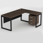 ⁦مكتب 160 سم موديل Metaly Plus + Side مقاس 160 * 120 * 75 سم شامل سايد جانبي + وحدة ادراج⁩ - الصورة ⁦2⁩