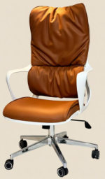 ⁦كرسى مدير ظهر عالي موديل Euro Fonix Leather - AM - يدات ثابتة - نجمة معدن⁩ - الصورة ⁦3⁩
