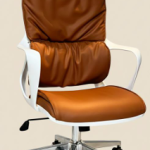 كرسى مدير ظهر عالي موديل Euro Fonix Leather - AM - يدات ثابتة - نجمة معدن