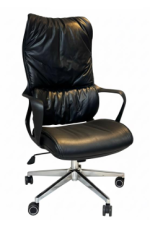 ⁦كرسى مدير ظهر عالي موديل Euro Fonix Leather - AM - يدات ثابتة - نجمة معدن⁩ - الصورة ⁦2⁩