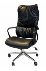 ⁦كرسى مدير ظهر عالي موديل Euro Fonix Leather - AM - يدات ثابتة - نجمة معدن⁩ - الصورة ⁦4⁩