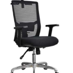 كرسى مدير  DW 802 A - Black ظهر عالي شبك - يدات متحركة - نجمة معدن