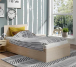 ⁦غرفة نوم Bedroom -23 مكونة من 3 قطع - سرير خشب + دولاب + كمود⁩ - الصورة ⁦3⁩