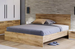 ⁦غرفة نوم Bedroom -24 مكونة من 5 قطع - سرير خشب + دولاب + 2 كمود + تسريحة⁩ - الصورة ⁦3⁩