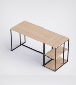 ⁦مكتب 160 سم موديل روستيك Rustic Plus مقاس 160 * 60 * 75 سم شامل ارفف جانبية⁩ - الصورة ⁦4⁩