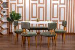 ⁦ترابيزة طعام / كافيتريا -  D-Table 160 * 80 cm - شاملة 4 كراسي + بانكيت⁩ - الصورة ⁦3⁩