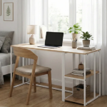 مكتب 180 سم موديل روستيك Rustic Plus مقاس 180 * 60 * 75 سم شامل ارفف جانبية