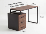 ⁦مكتب 140 سم موديل Metaly Plus 07 مقاس 140 * 60 * 75 سم شامل وحدة ادراج جانبية⁩ - الصورة ⁦12⁩