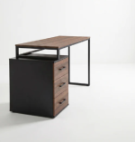 ⁦مكتب 140 سم موديل Metaly Plus 07 مقاس 140 * 60 * 75 سم شامل وحدة ادراج جانبية⁩ - الصورة ⁦11⁩