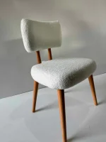 كرسى زان فك و تركيب - موديل Decor 07 - يستند على 4 ارجل خشب زان بشلتة تنجيد قماش