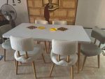 ترابيزة طعام / كافيتريا -  D-Table 160 * 80 cm - شاملة 6 كراسي