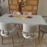 ترابيزة طعام / كافيتريا -  D-Table 160 * 80 cm - شاملة 6 كراسي